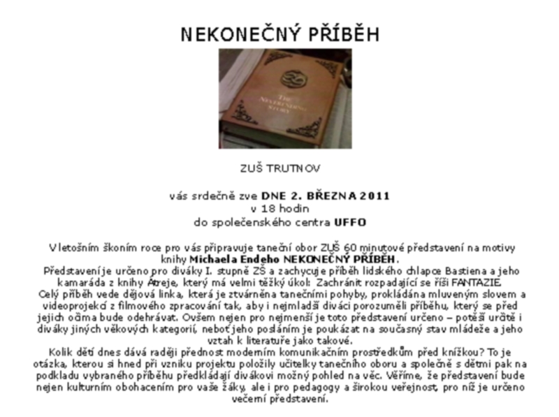 NEKONEČNÝ PŘÍBĚH 2011